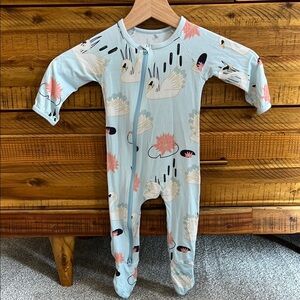 Bestaroo Swan Print Kids One Piece Pajamas Footies